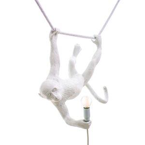 SELETTI lampe a suspension MONKEY LAMP SWING WHITE a LED (Blanc - Resine)