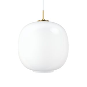LOUIS POULSEN lampe a suspension VL45 RADIOHUS (Ø 37 cm - Verre opalin blanc brillant, laiton brosse)