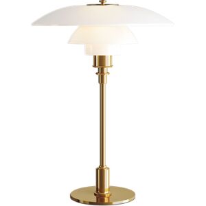 LOUIS POULSEN lampe de table PH 3 1/2 - 2 1/2 GLASS (Laiton metallise - Verre opalin soufle et metal)