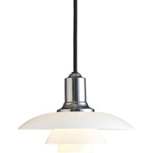 LOUIS POULSEN lampe a suspension PH 2/1 (Chrome extra brillant - Verre opalin soufle et metal)