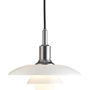 LOUIS POULSEN lampe a suspension PH 3/2 (Chrome extra brillant - Verre opalin soufle et metal)