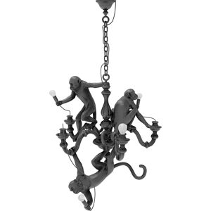 SELETTI lampe a suspension MONKEY CHANDELIER BLACK (Noir - Resine)