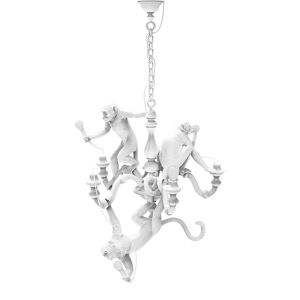 SELETTI lampe a suspension MONKEY CHANDELIER WHITE (Blanc - Resine)