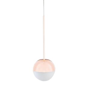 FONTANA ARTE lampe a suspension PALLINA (Or rose - Verre souffle satine et metal galvanise)