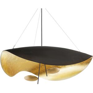 CATELLANI & SMITH lampe a suspension LEDERAM MANTA S2 (Noir and or / tiges noires / disques or - Metal)