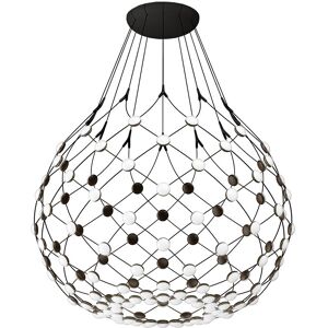 LUCEPLAN lampe a suspension MESH WIRELESS Ø 100 cm (Cables de 1 metre - acier et polycarbonate)