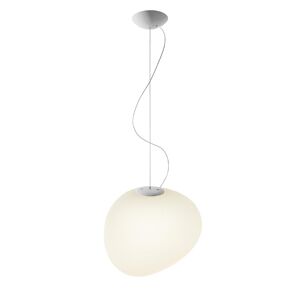 FOSCARINI lampe a suspension GREGG GRAND (Blanc a LED - verre souffle traite a l