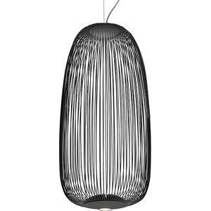 FOSCARINI lampe a suspension SPOKES 1 LED (ON/OFF / Graphite - Acier et aluminium vernis)