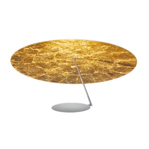 CATELLANI & SMITH lampe de plafond LEDERAM C150 (Blanc et or / tige satine / disque blanc - Metal)