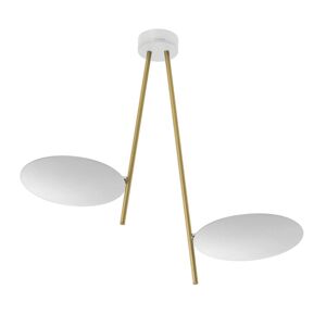 CATELLANI & SMITH lampe de plafond LEDERAM C2 (Tige or / disque blanc - Metal)