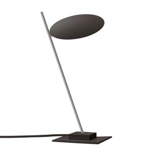 CATELLANI & SMITH lampe de table LEDERAM T1 (Tige satine / disque noir - Metal)