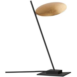 CATELLANI & SMITH lampe de table LEDERAM T1 (Tige noire / disque or - Metal)