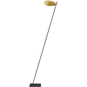 CATELLANI & SMITH lampadaire LEDERAM F0 (Tige noire / disque or - Metal)