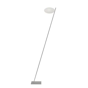 CATELLANI & SMITH lampadaire LEDERAM F0 (Tige satine / disque blanc - Metal)