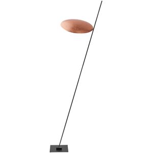 CATELLANI & SMITH lampadaire LEDERAM F1 (Tige noire / disque cuivre - Metal)