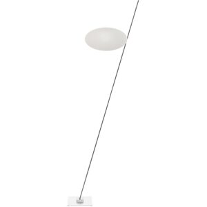 CATELLANI & SMITH lampadaire LEDERAM F1 (Tige satine / disque blanc - Metal)