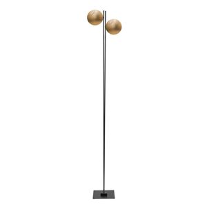 CATELLANI & SMITH lampadaire LEDERAM F2 (Tiges noires / disques or - Metal)