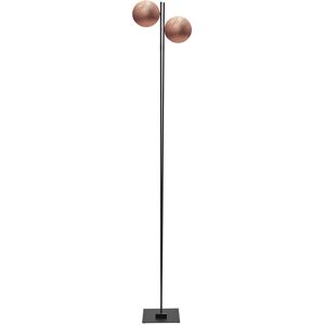 CATELLANI & SMITH lampadaire LEDERAM F2 (Tiges noires / disques cuivre - Metal)