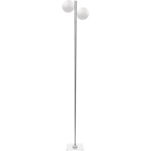 CATELLANI & SMITH lampadaire LEDERAM F2 (Tiges satine / disques blancs - Metal)