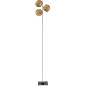 CATELLANI & SMITH lampadaire LEDERAM F3 (Tige noir / disques or - Metal)