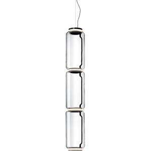 FLOS lampe a suspension NOCTAMBULE (3 High Cylinders - Verre souffle / Aluminium moule sous pression noir)