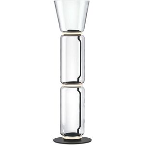 FLOS lampadaire NOCTAMBULE (2 High Cylinders & Cone - Verre souffle / Aluminium moule sous pression noir)