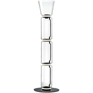 FLOS lampadaire NOCTAMBULE (3 High Cylinders & Cone - Verre souffle / Aluminium moule sous pression noir)