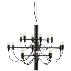 FLOS lampe a suspension 2097/18 (Noir avec ampoules claires - Acier)