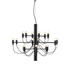 FLOS lampe a suspension 2097/18 (Noir avec ampoules givre - Acier)