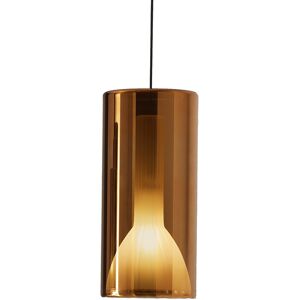 PENTA LIGHT lampe a suspension LIT MEDIUM (Orange - Verre miroir, rosace en metal blanc)