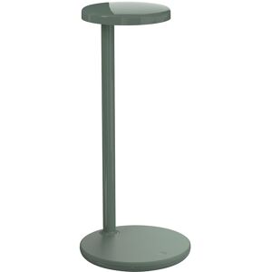 FLOS lampe de table OBLIQUE QI (3000K, vert sauge poli - Aluminium et PMMA)