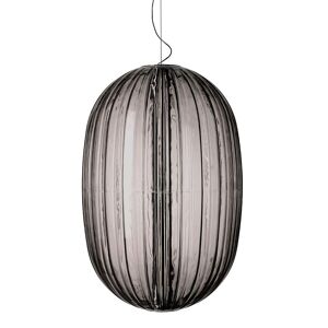 FOSCARINI lampe a suspension PLASS GRANDE (Gris - Polycarbonate et aluminium)