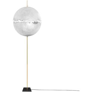 CATELLANI & SMITH lampadaire POSTKRISI F 64 (Diffuseur blanc, tige en laiton et base noire - Metal et fibre de verre)