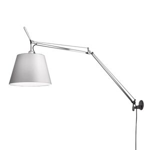 ARTEMIDE lampe murale applique TOLOMEO MEGA Ø 42 cm ON/OFF (Corps poli, diffuseur satine - Aluminium)