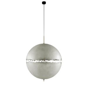 CATELLANI & SMITH lampe a suspension POSTKRISI 66 (Naturel, tige en laiton, base noire - Fibre de verre et metal)