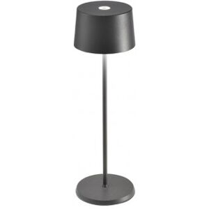 ZAFFERANO lampe de table OLIVIA PRO (Gris fonce - Aluminium peint et polycarbonate)