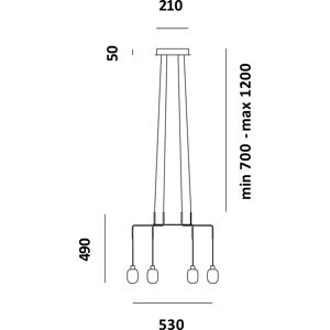 PRANDINA lampe a suspension CHAN AR6 (Blanc - Verre Pyrex et metal)