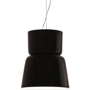 PRANDINA lampe a suspension BLOOM LED S5 (Noir brillant - verre soufle)