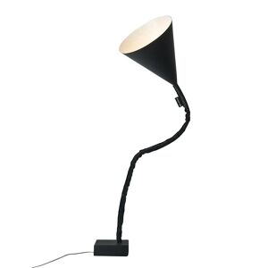 IN-ES.ARTDESIGN lampadaire FLOWER LAVAGNA (Interieur blanc - Resine effet tableau noir, nebulite et acier)