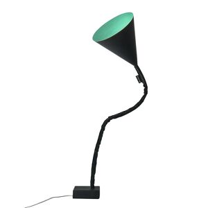 IN-ES.ARTDESIGN lampadaire FLOWER LAVAGNA (Interieur turquoise - Resine effet tableau noir, nebulite et acier)