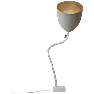 IN-ES.ARTDESIGN lampadaire FLOWER CEMENTO (Interieur bronze - Peinture effet beton, nebulite et acier)