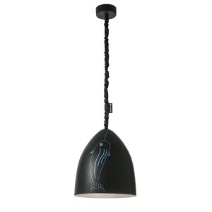 IN-ES.ARTDESIGN lampe a suspension FLOWER S LAVAGNA (Interieur argent - Resine effet tableau blanc et nebulite)