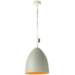 IN-ES.ARTDESIGN lampe a suspension FLOWER S CEMENTO (Interieur orange - Peinture effet beton et nebulite)