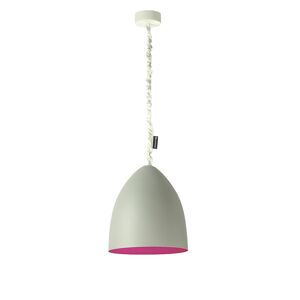 IN-ES.ARTDESIGN lampe a suspension FLOWER S CEMENTO (Interieur magenta - Peinture effet beton et nebulite)