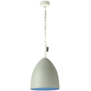 IN-ES.ARTDESIGN lampe a suspension FLOWER S CEMENTO (Interieur bleu - Peinture effet beton et nebulite)