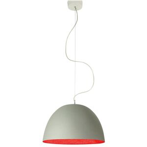 IN-ES.ARTDESIGN lampe a suspension H2O S CEMENTO (Interieur rouge - Peinture effet beton et nebulite)