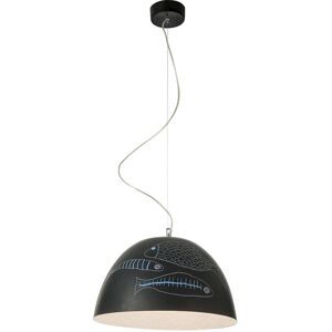 IN-ES.ARTDESIGN lampe a suspension H2O S LAVAGNA (Interieur blanc - Resine effet tableau blanc et nebulite)