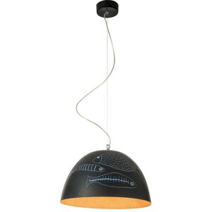 IN-ES.ARTDESIGN lampe a suspension H2O S LAVAGNA (Interieur orange - Resine effet tableau blanc et nebulite)