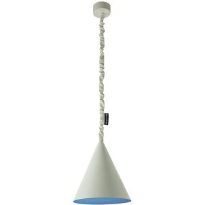 IN-ES.ARTDESIGN lampe a suspension JAZZ S CEMENTO (Interieur bleu - Peinture effet beton et nebulite)