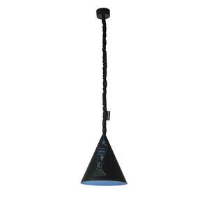 IN-ES.ARTDESIGN lampe a suspension JAZZ S LAVAGNA (Interieur bleu - Resine effet tableau blanc et nebulite)